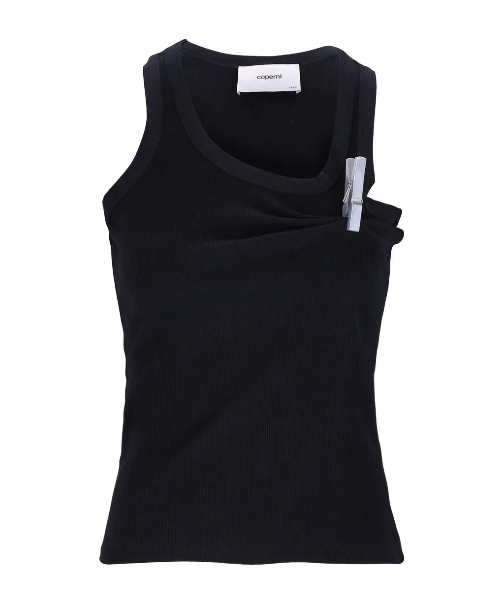 Washing Clip Rib Tank Top