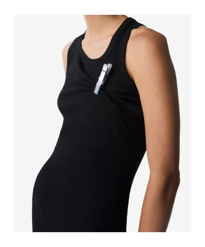 Washing Clip Rib Short Dress