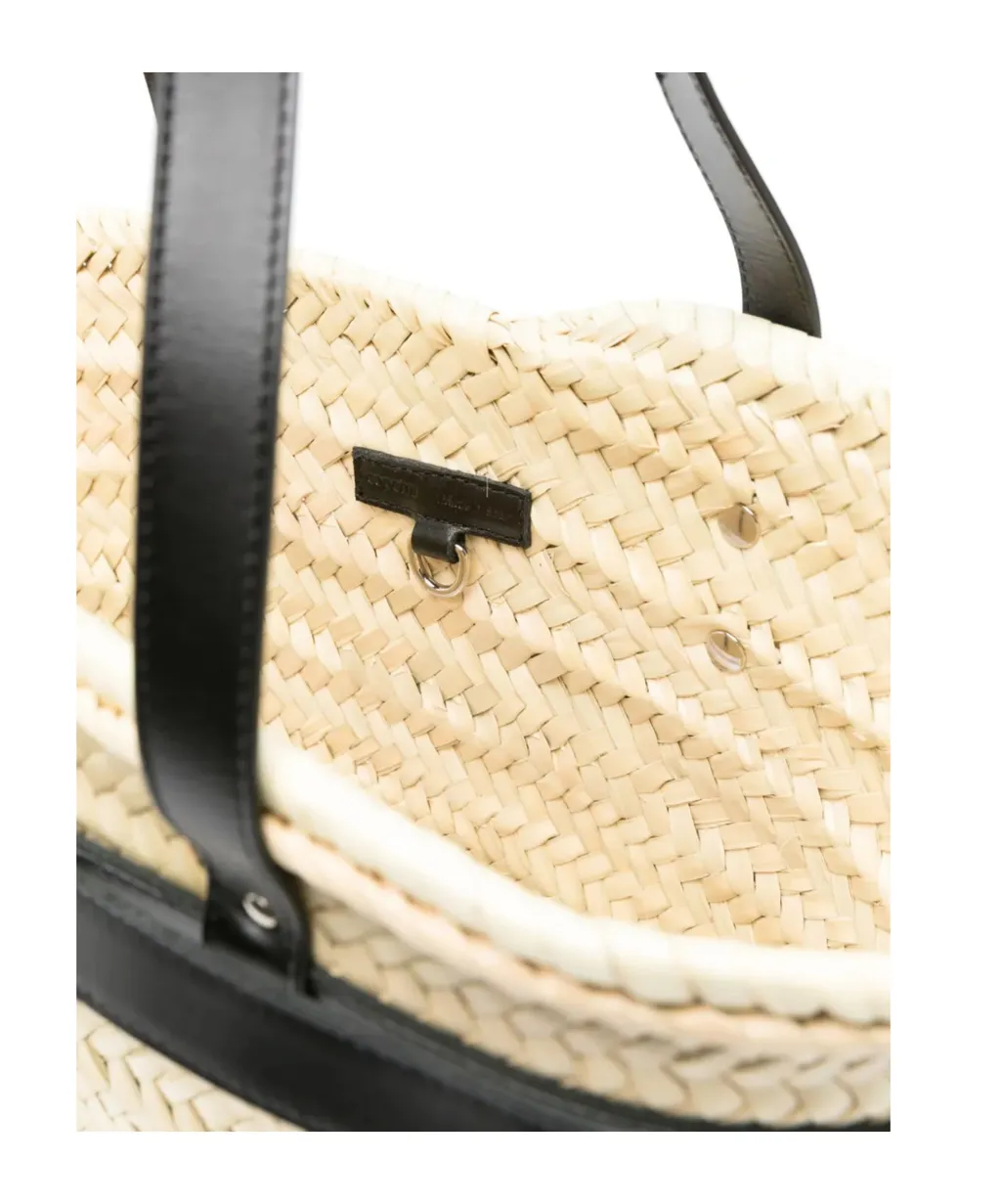 Logo-Plaque Top Handle Bucket Bag