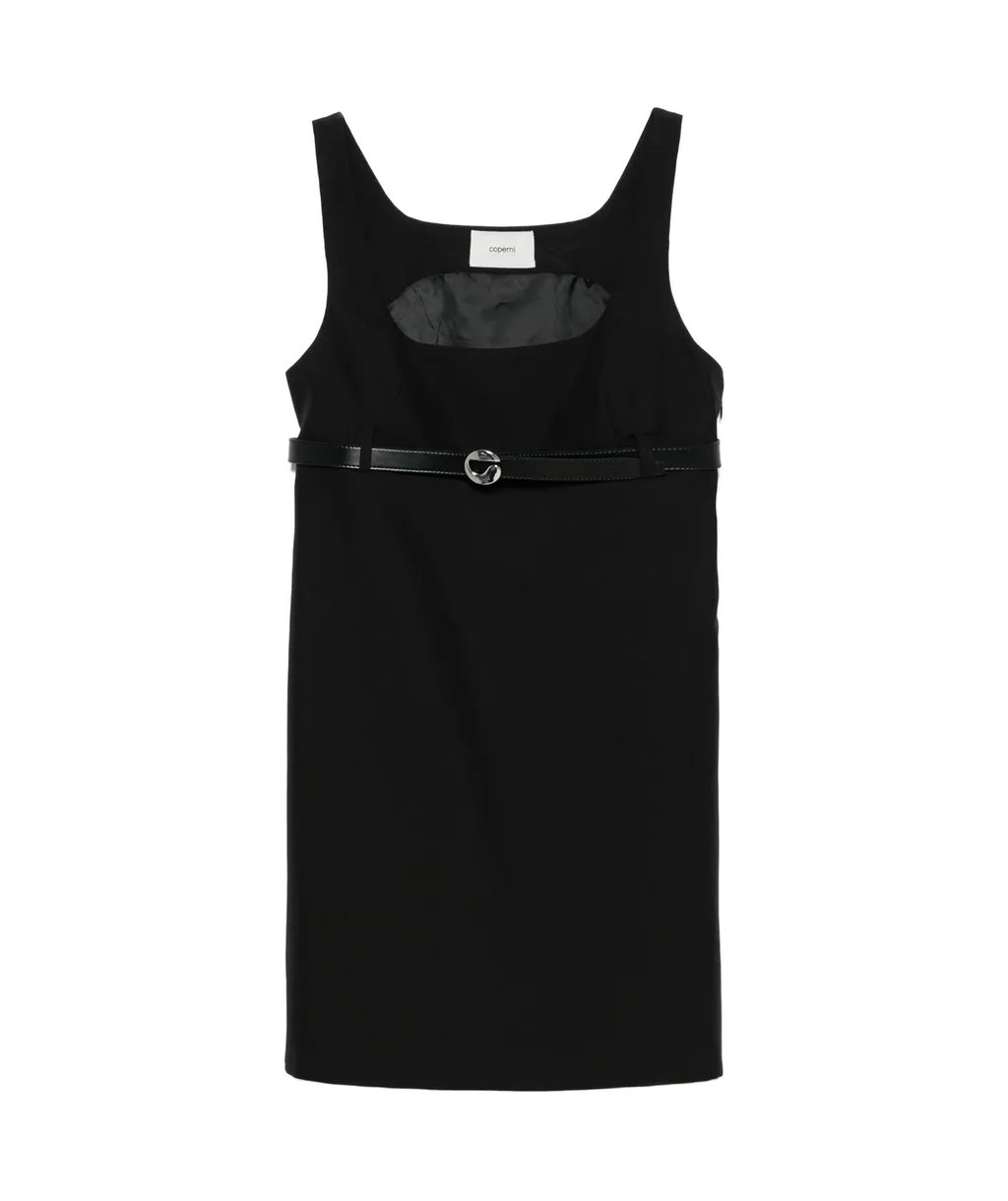 Belted Tailored Mini Dress