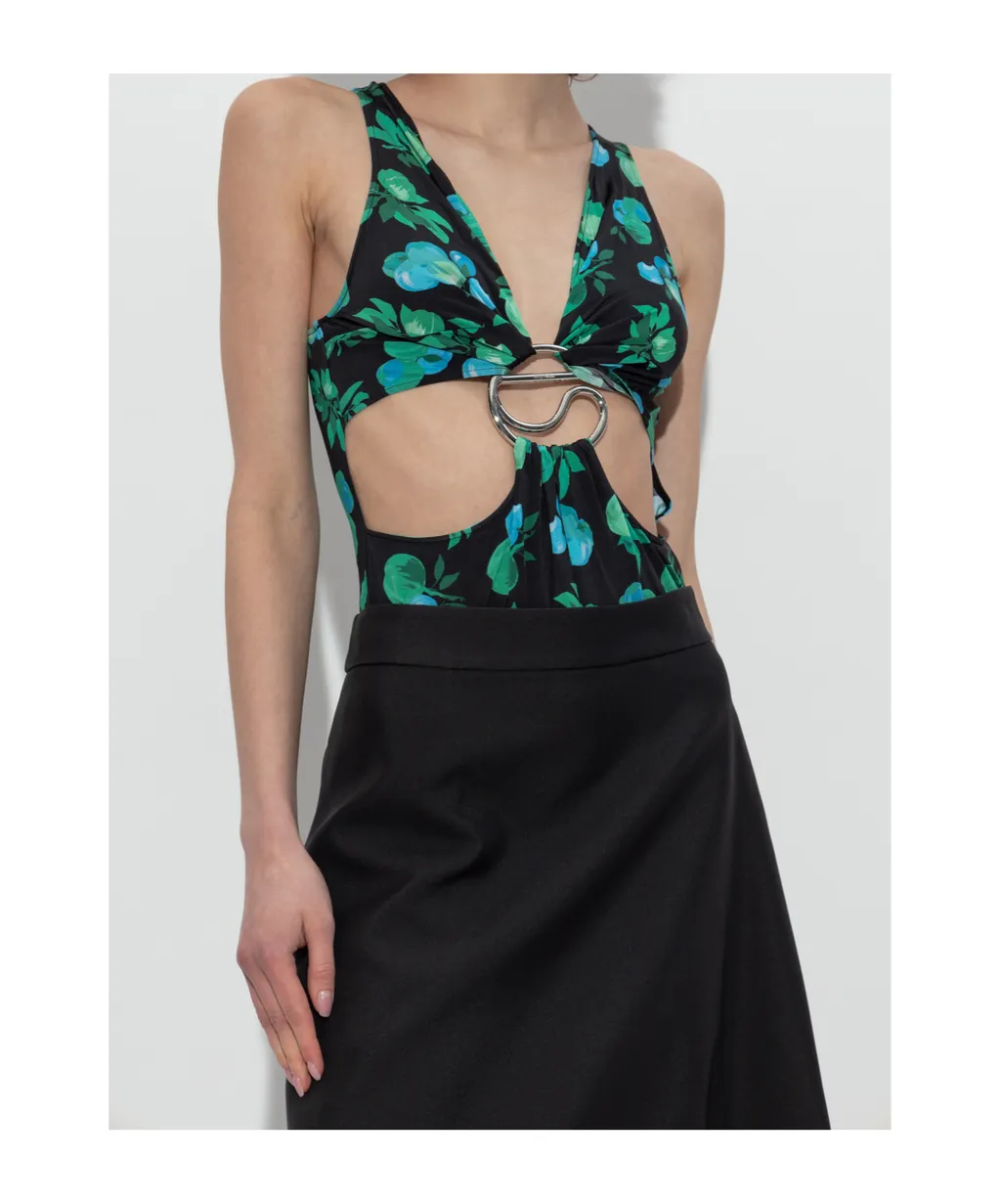 Floral-Print Bodysuit