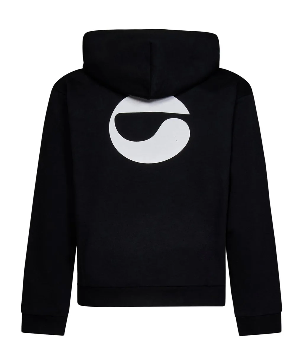 Logo-Printed Straight Hem Hoodie