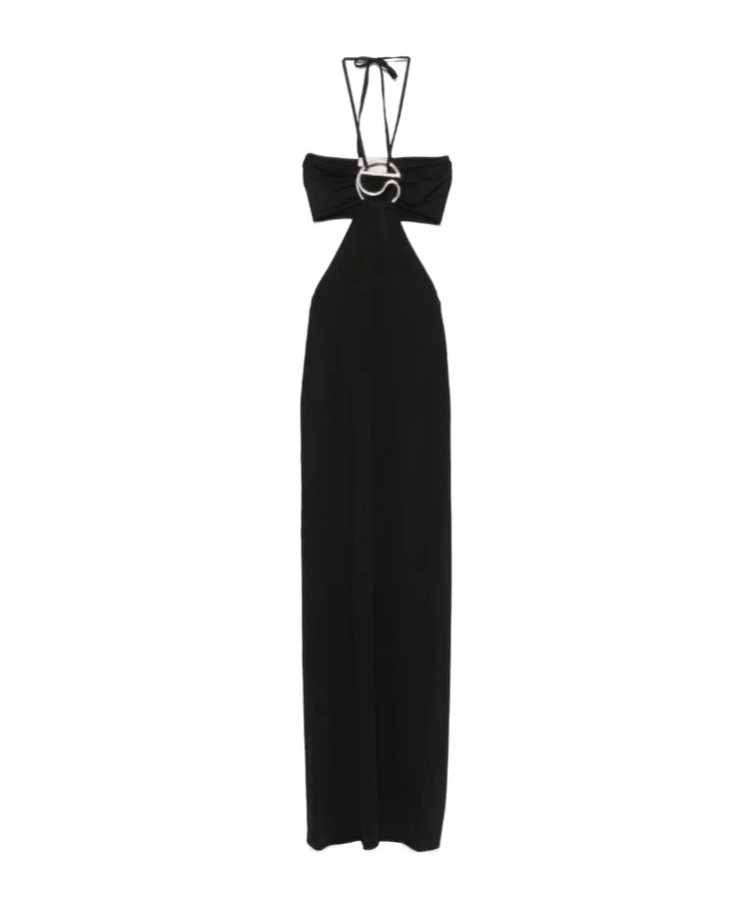Knitted Halter Neck Maxi Dress