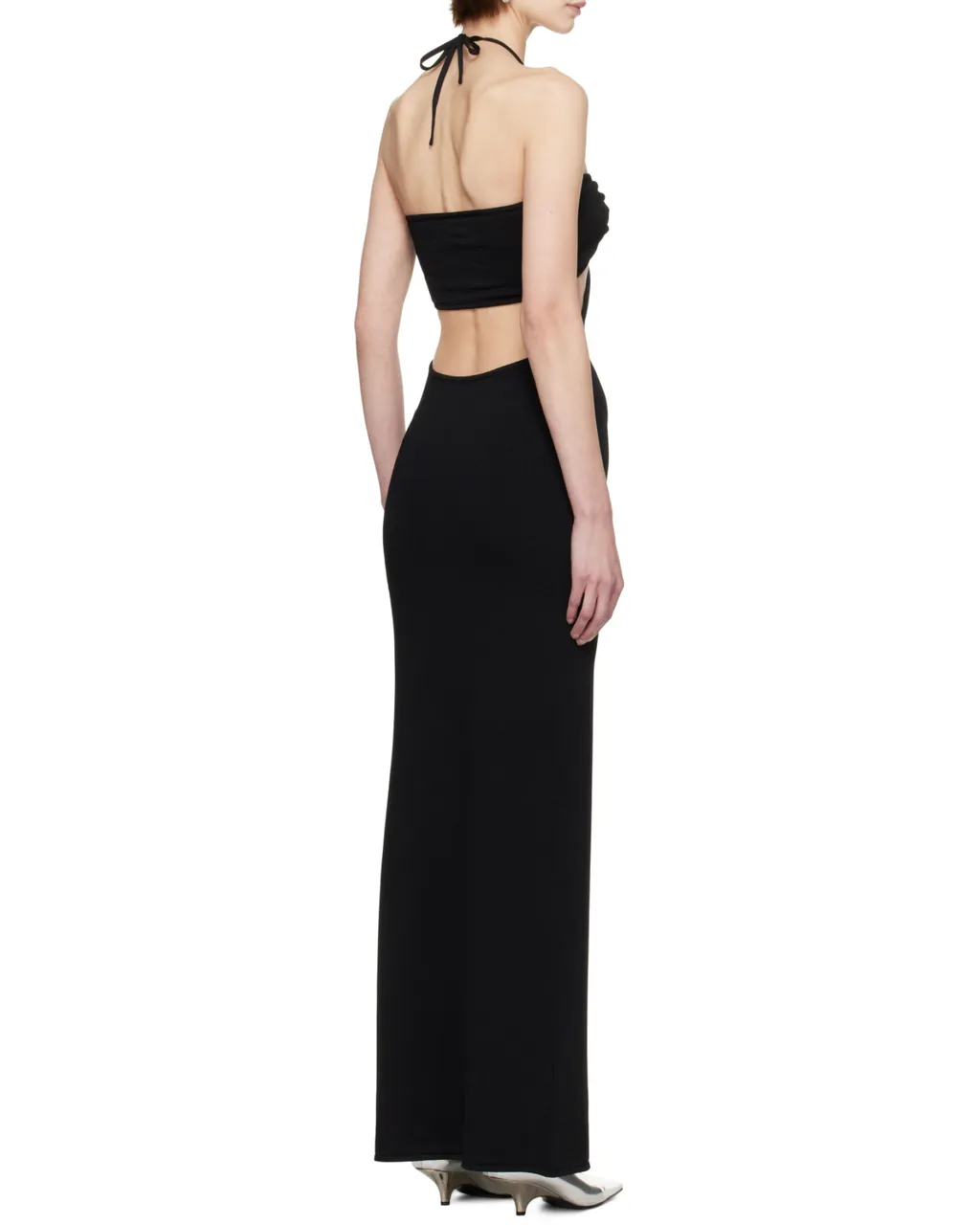 Knitted Halter Neck Maxi Dress