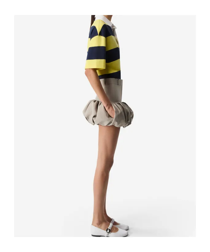 Logo Embroidered Striped Polo Shirt