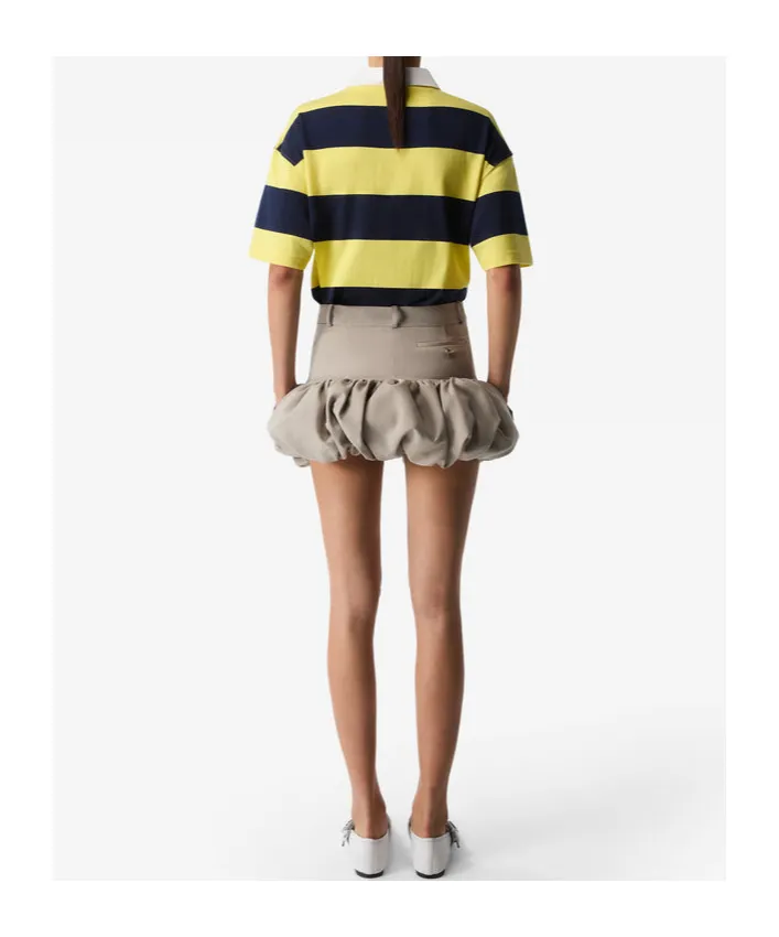 Logo Embroidered Striped Polo Shirt