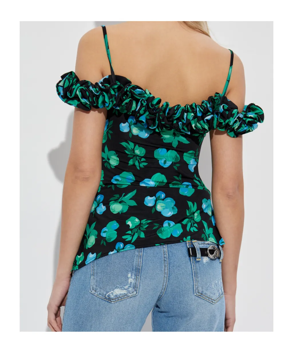 Floral-Print Blouse