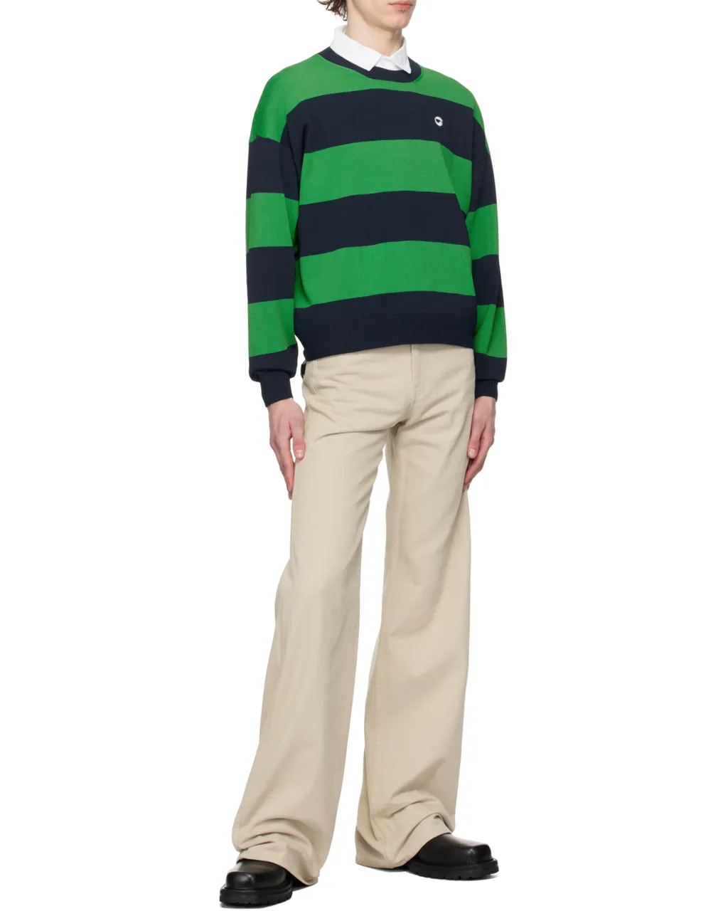 Striped Crew-Neck Sweater