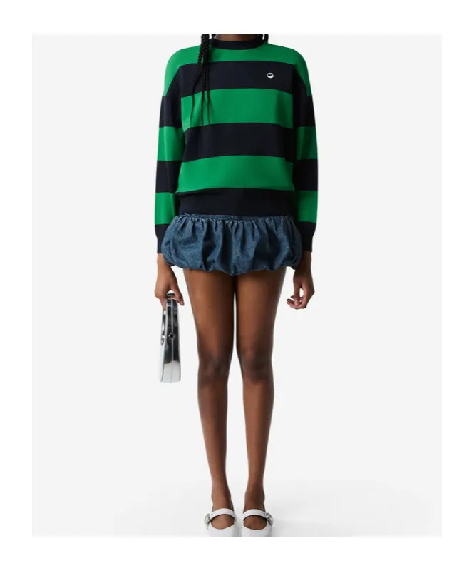 Striped Crew-Neck Sweater
