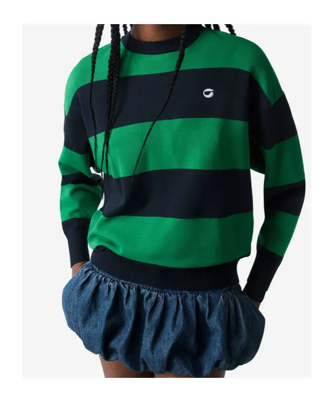 Striped Crew-Neck Sweater