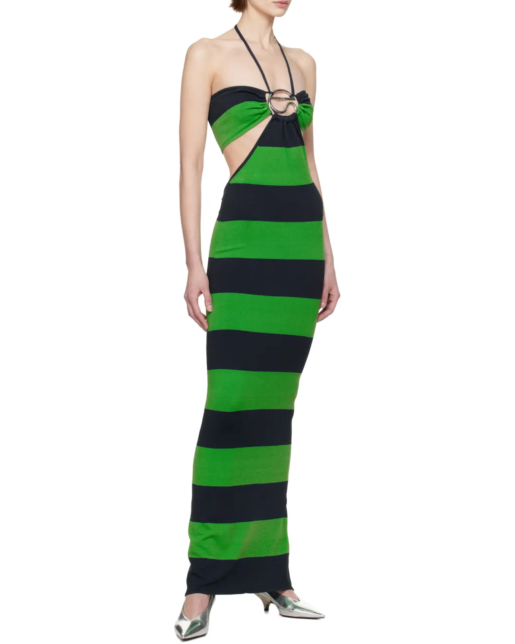 Knitted Striped Midi Dress