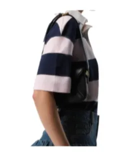 Logo Embroidered Striped Polo Shirt