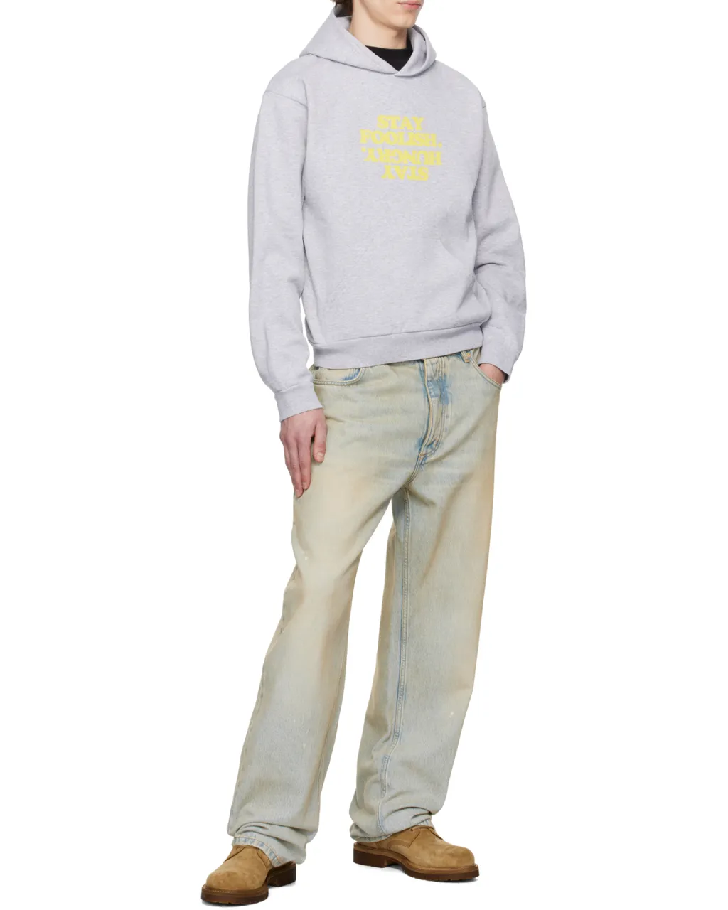 Text-Printed Hoodie