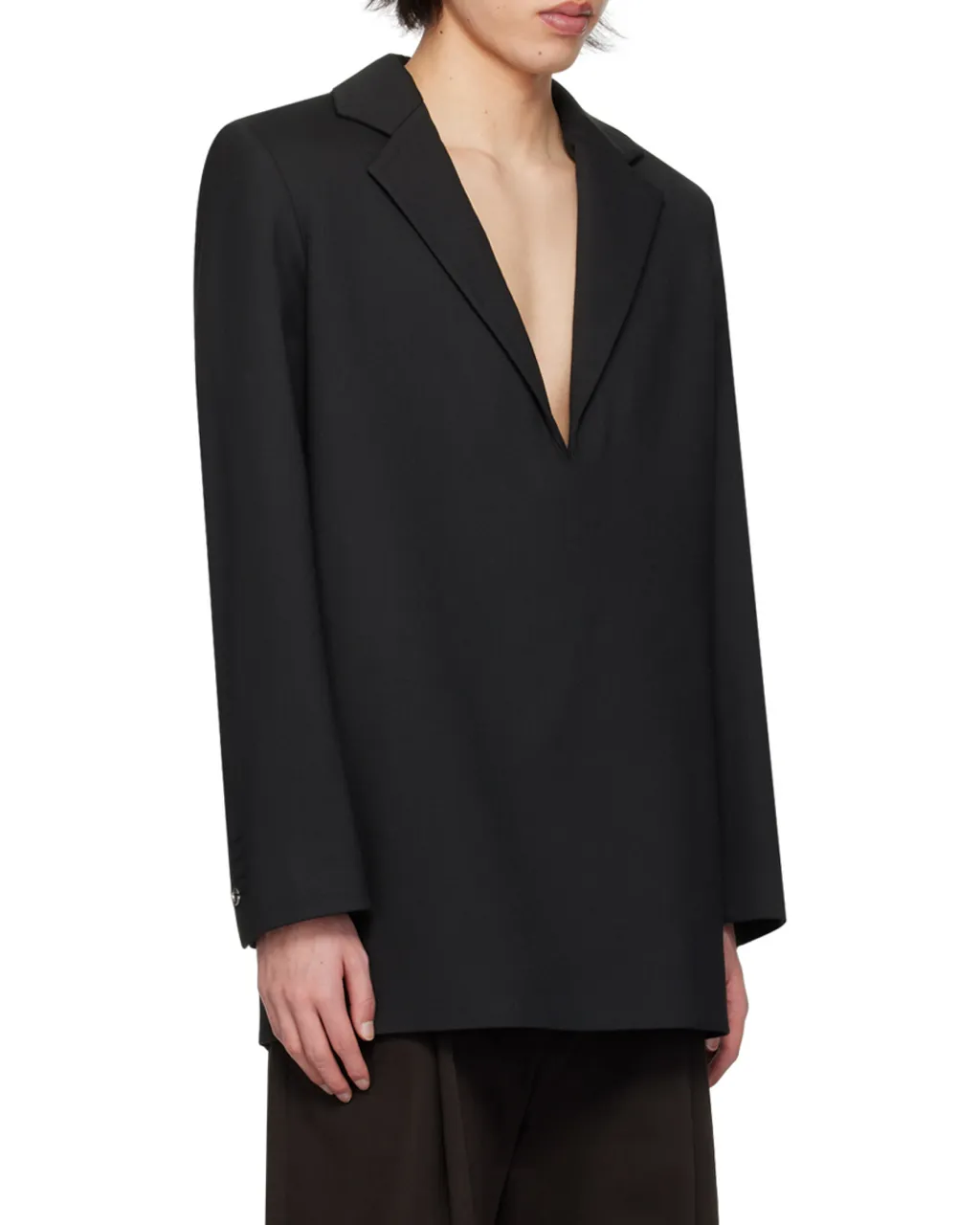 Tailored Long-Sleeved Suit Coat