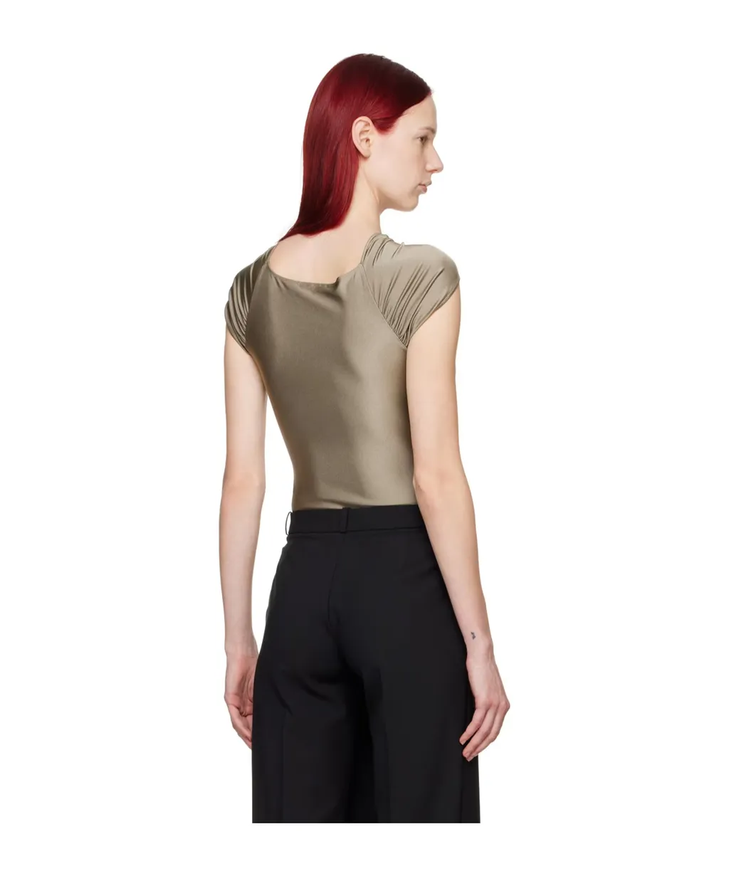 Hollowed-Out Twisted Pleated Jumpsuit