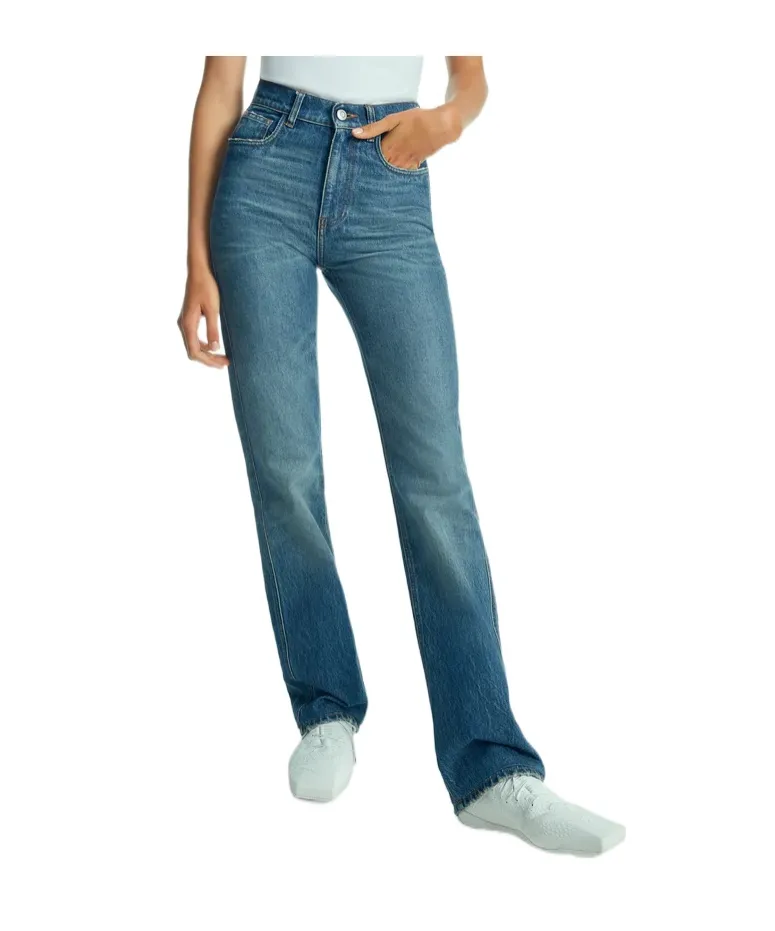 High Waist Button Jeans