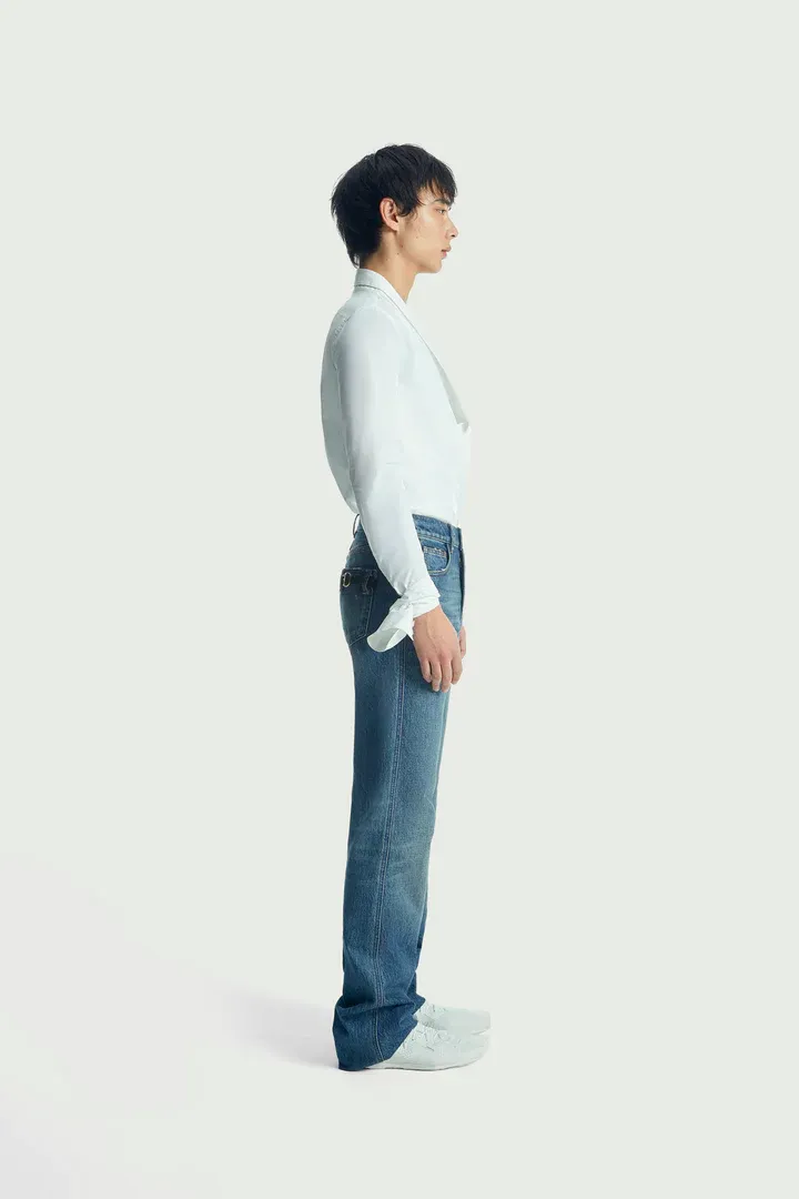 High Waist Button Jeans