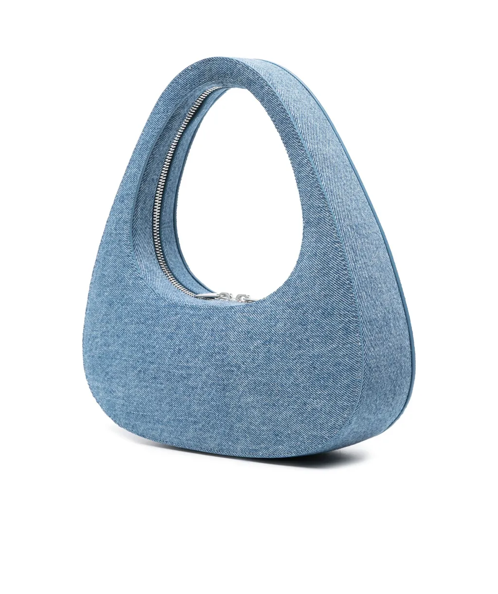 Baguette Swipe Denim Tote Bag