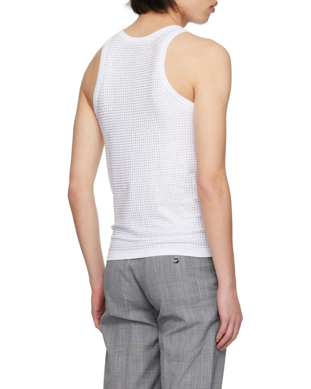 Logo Plaque Embellished Tank Top