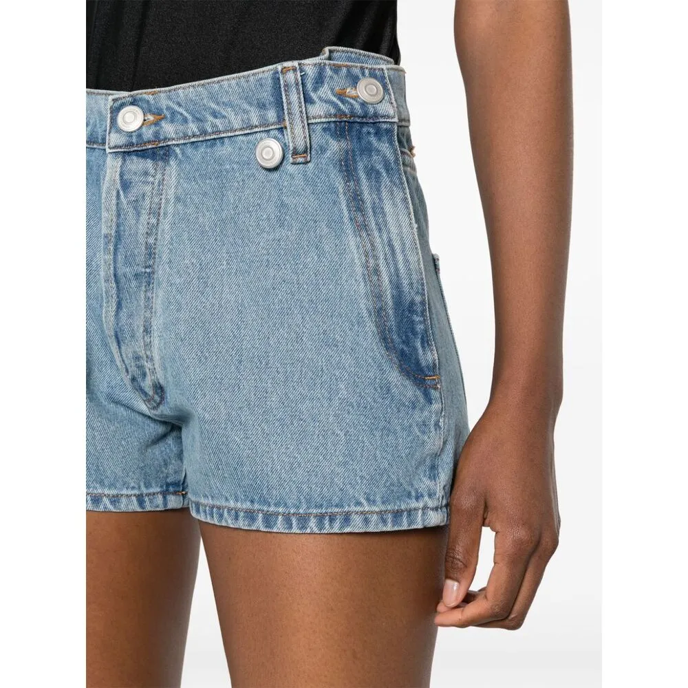 Belt-Loop Denim Shorts