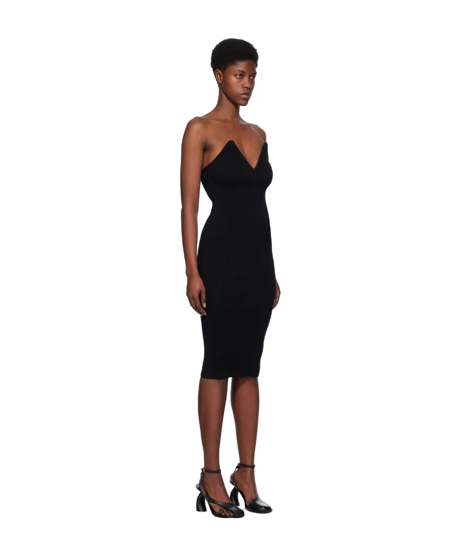 V-Neck Strapless Dress