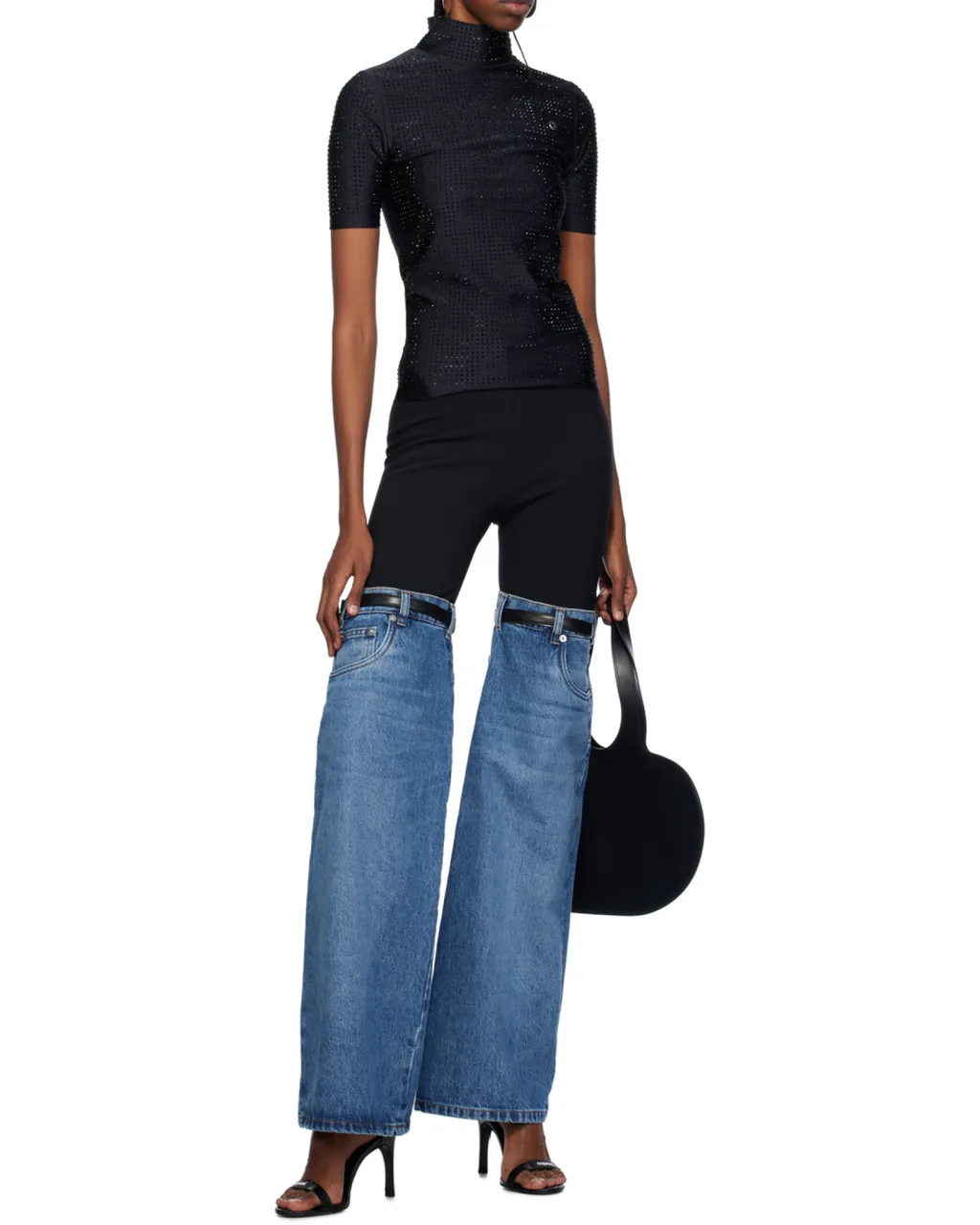 Embellished Turtleneck Top
