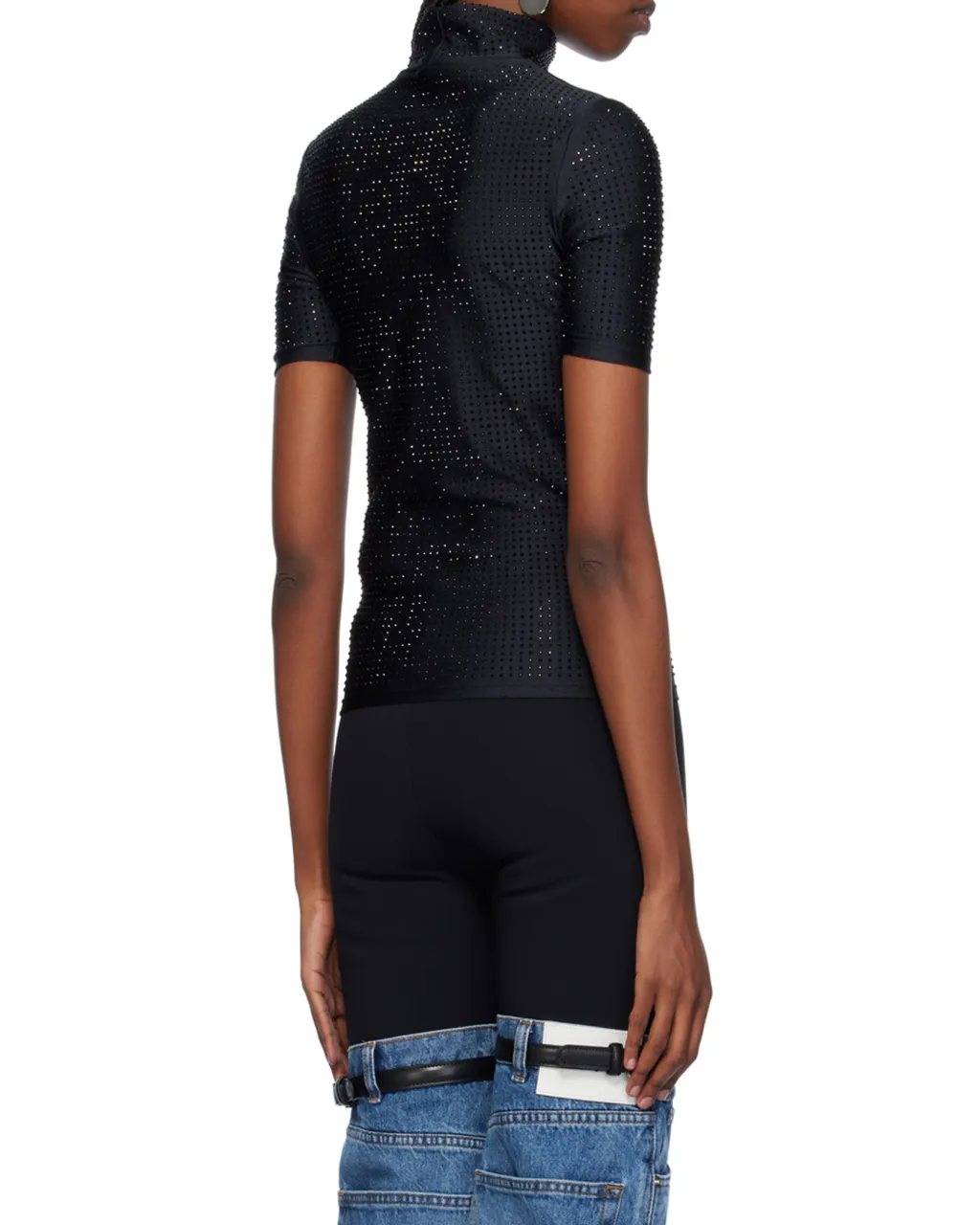 Embellished Turtleneck Top