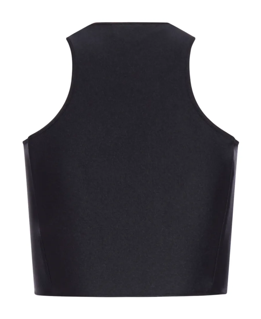 V-Neck Pleated Vest
