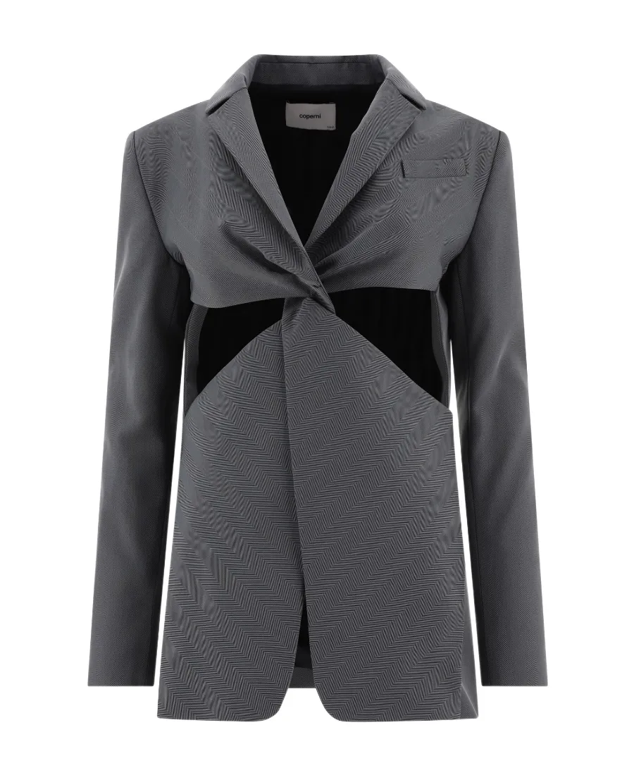 Twisted Cut Out Tailored Jacket