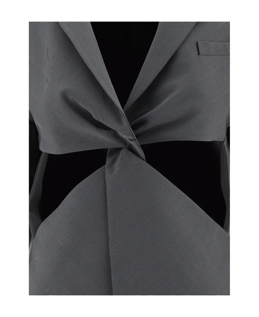 Twisted Cut Out Tailored Jacket