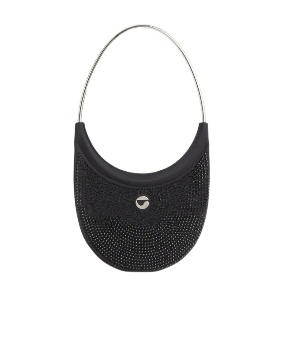 Ring Swipe Embellished Zip-Up Tote Bag