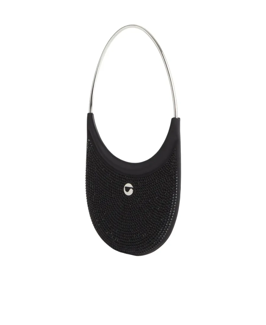 Ring Swipe Embellished Zip-Up Tote Bag