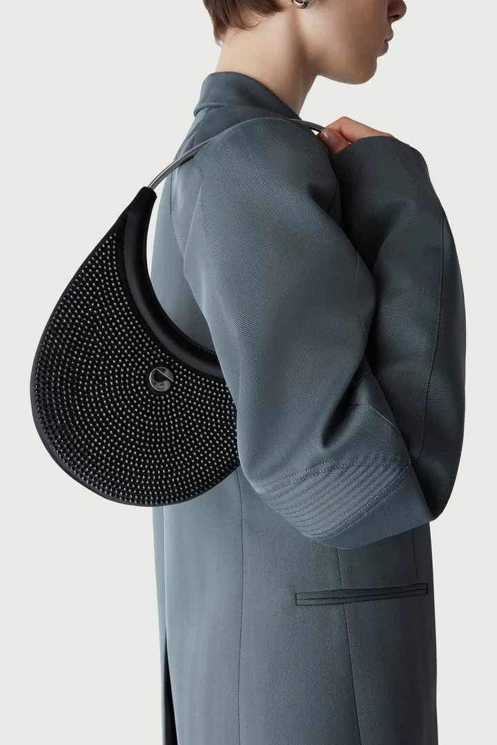 Ring Swipe Embellished Zip-Up Tote Bag