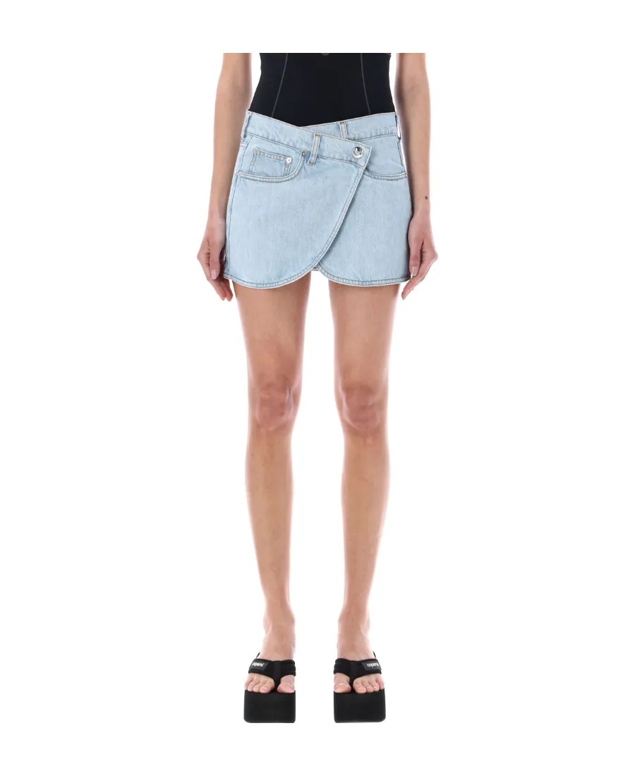 Logo Denim Skirt