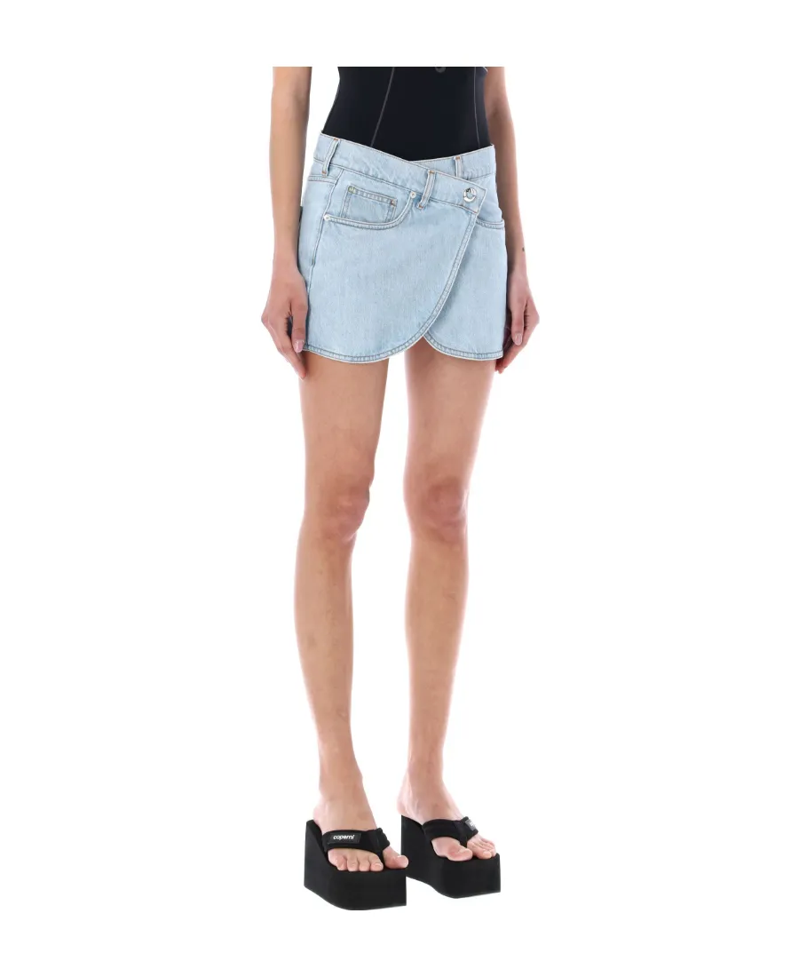 Logo Denim Skirt