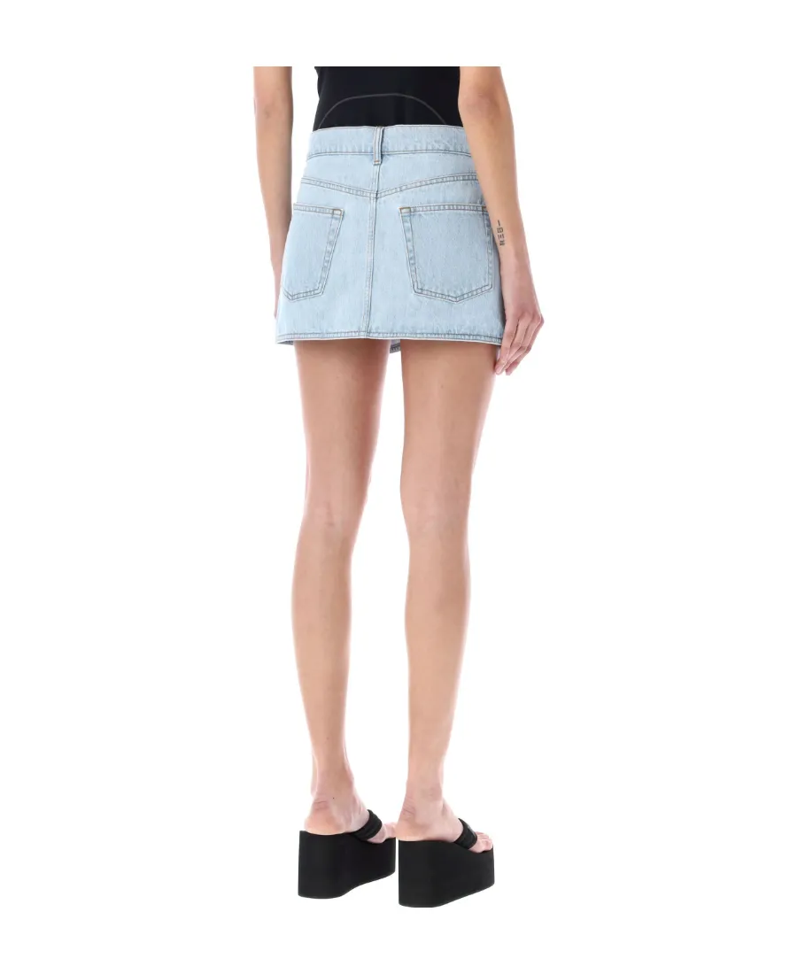 Logo Denim Skirt