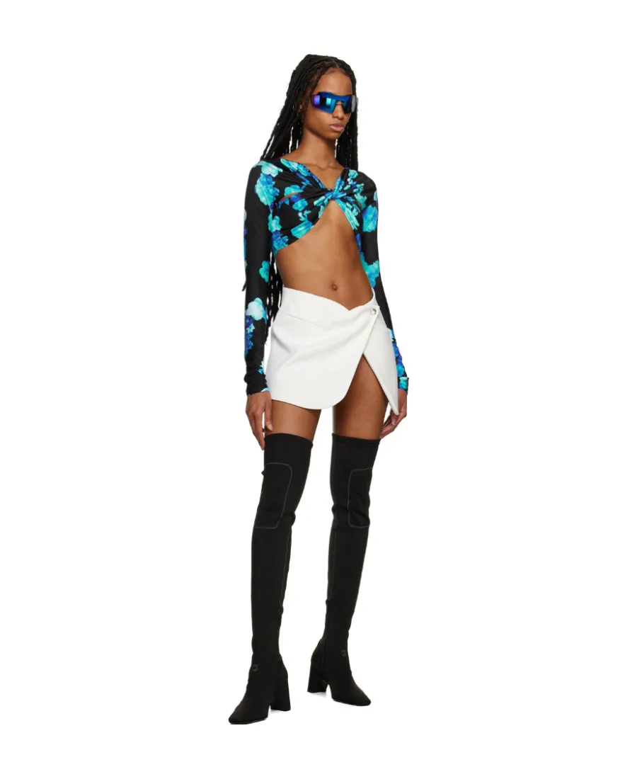 Floral-Print Cropped Top