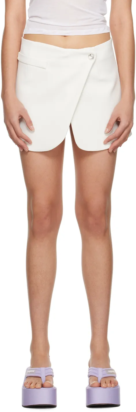 Asymmetric Mini Wrap Skirt