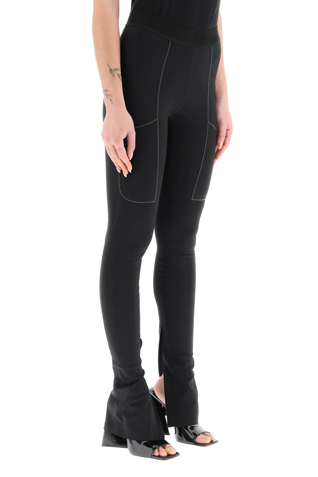 Stretch-Design Slit Leggings