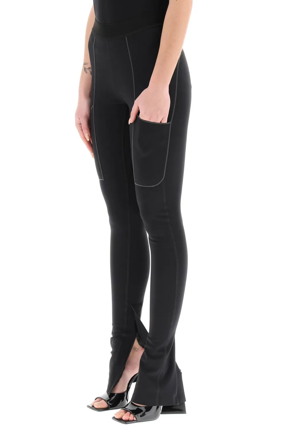 Stretch-Design Slit Leggings