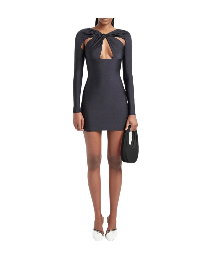 Twist Detailed Cut-Out Mini Dress