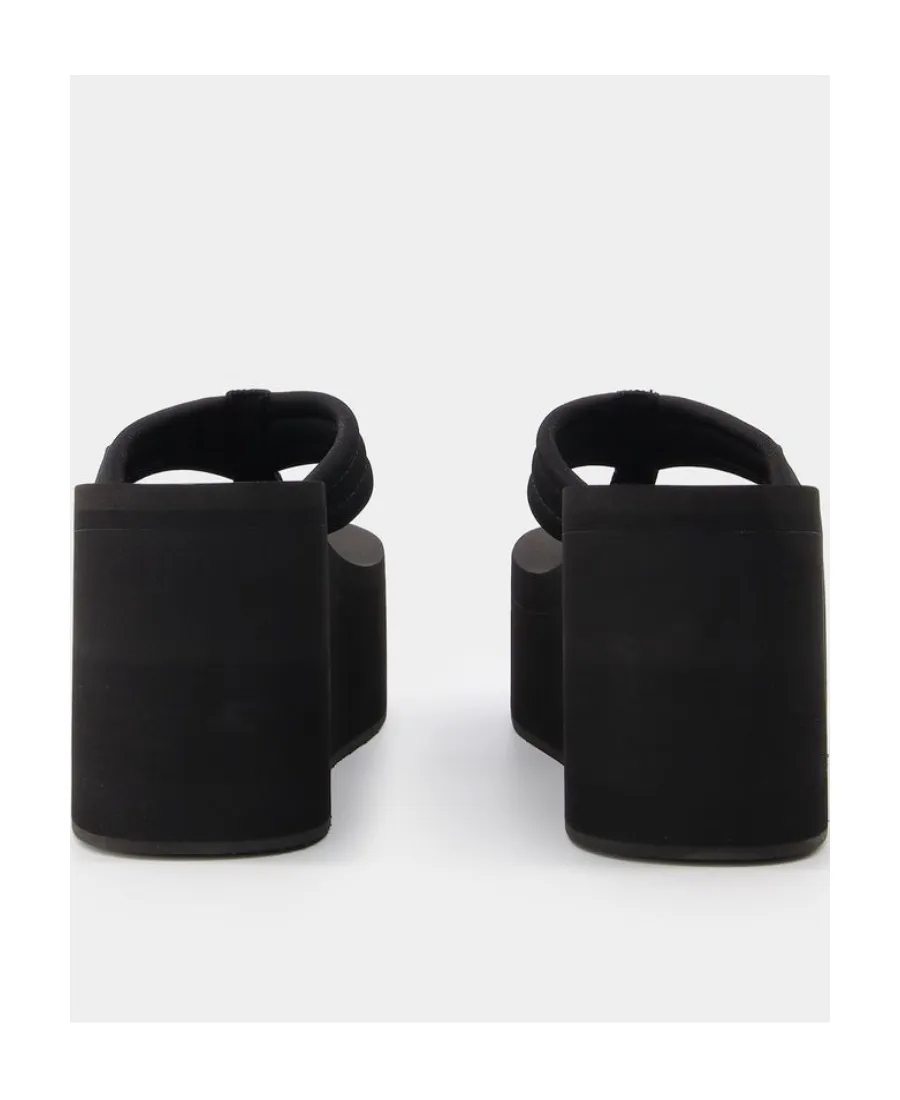 Logo Open-Toed Wedges