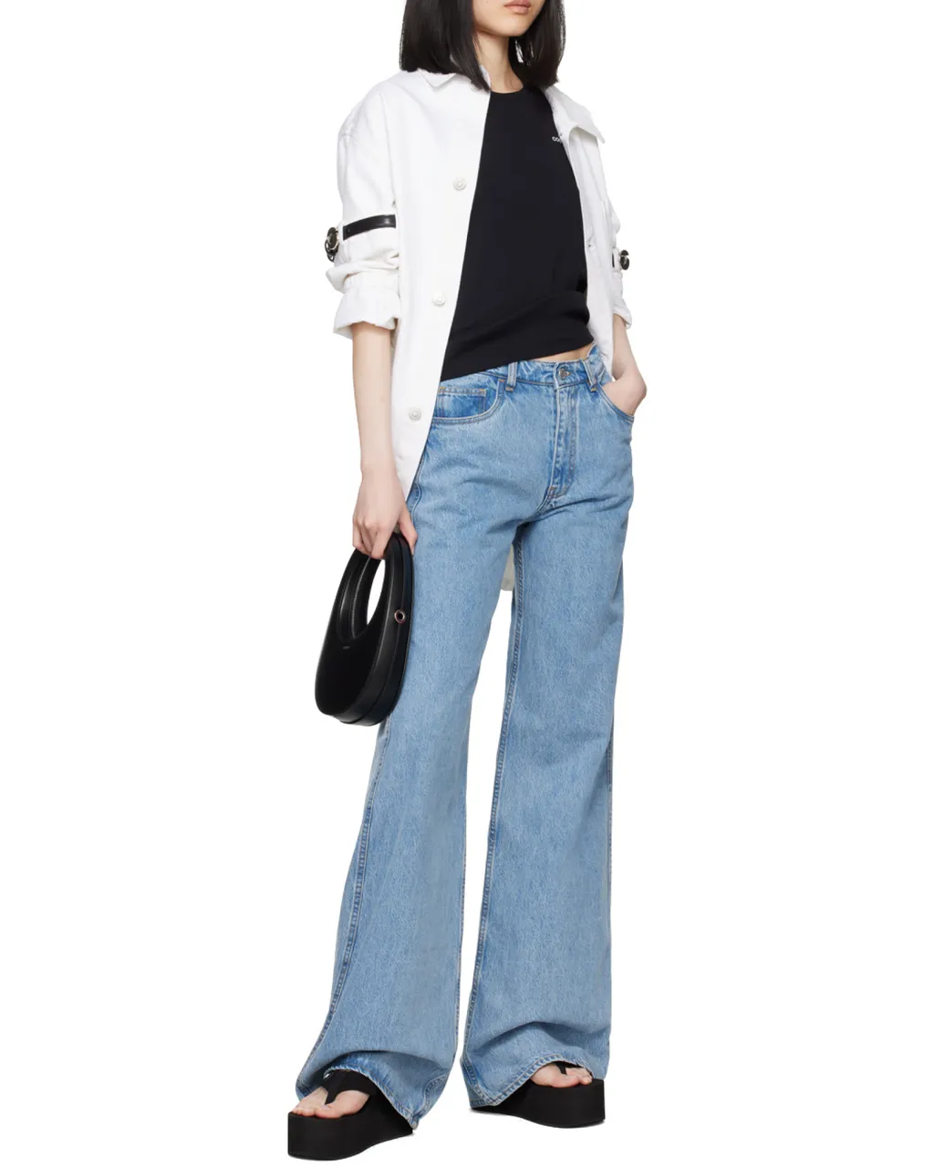 Logo Open-Toed Wedges
