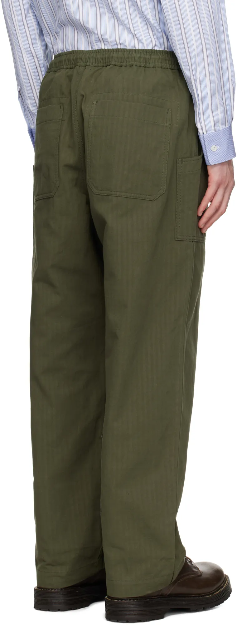 Linen Herringbone Trousers