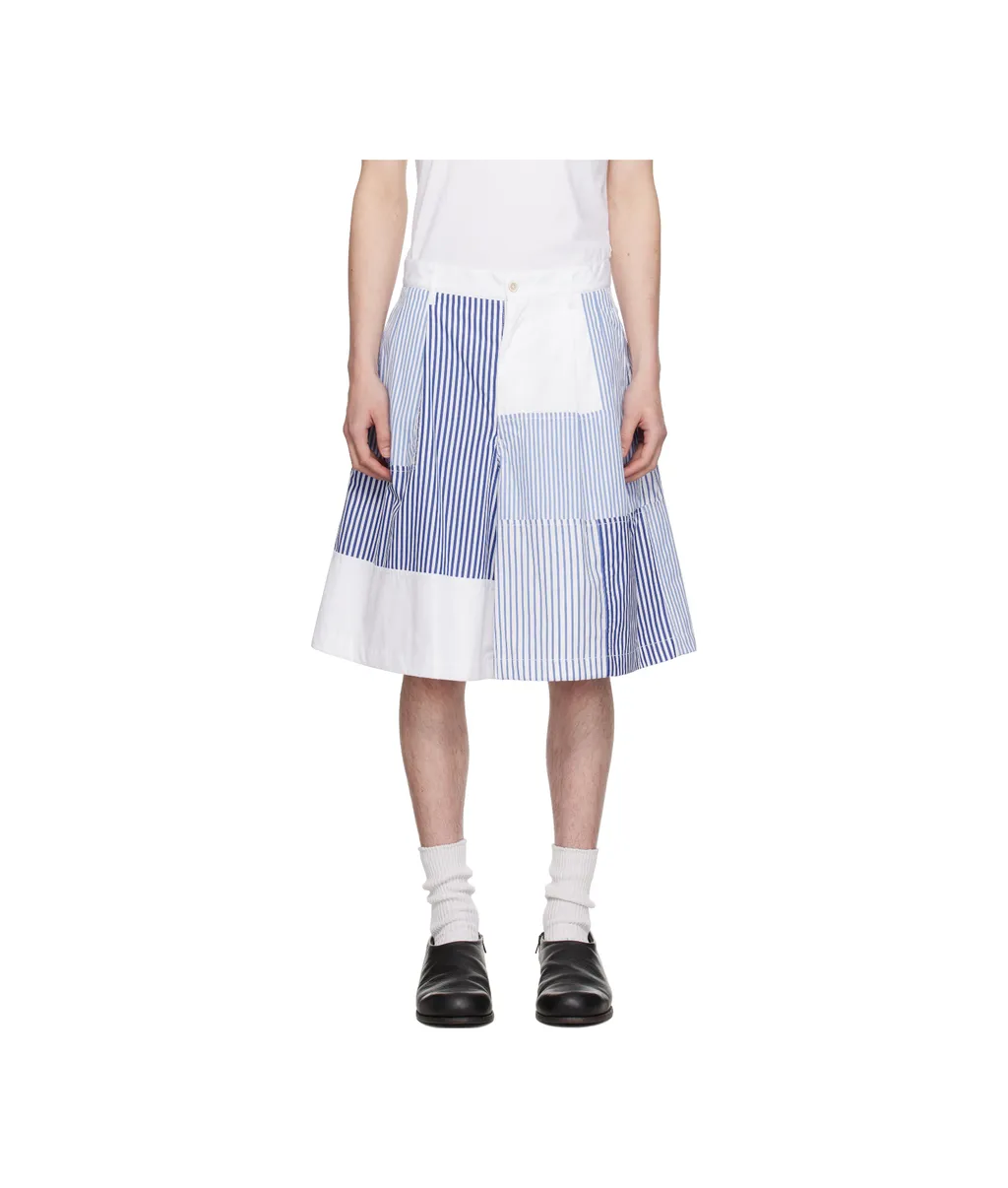 Patchwork Striped Shorts