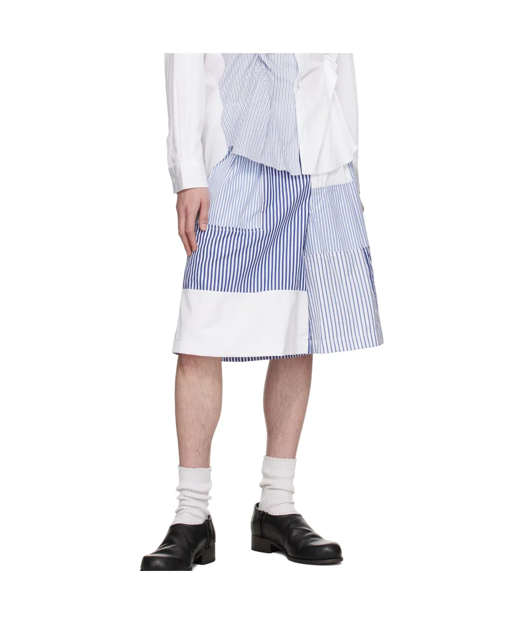 Patchwork Striped Shorts