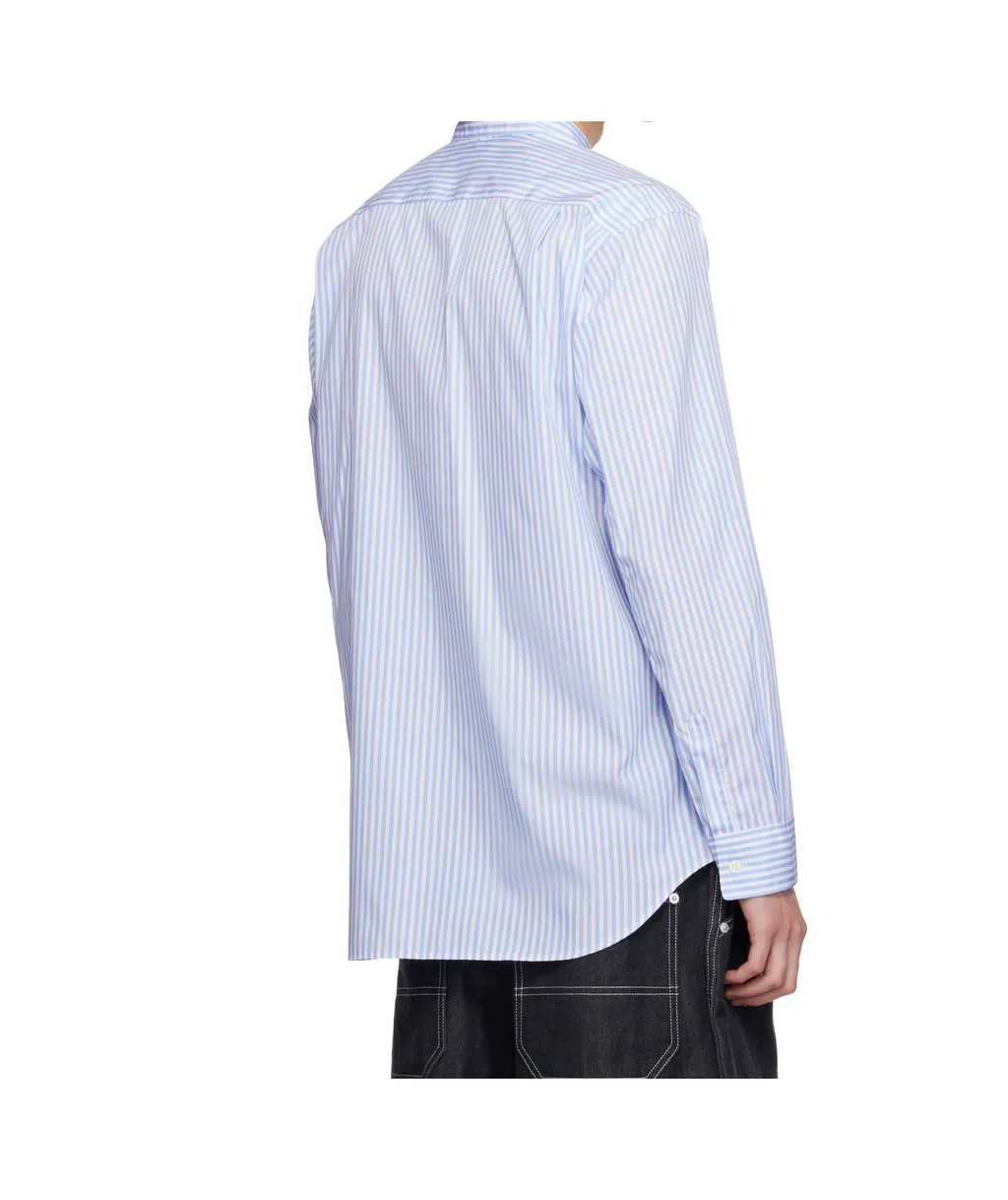 Yarn Dyed Cotton Stripe Poplin & Check Shirt