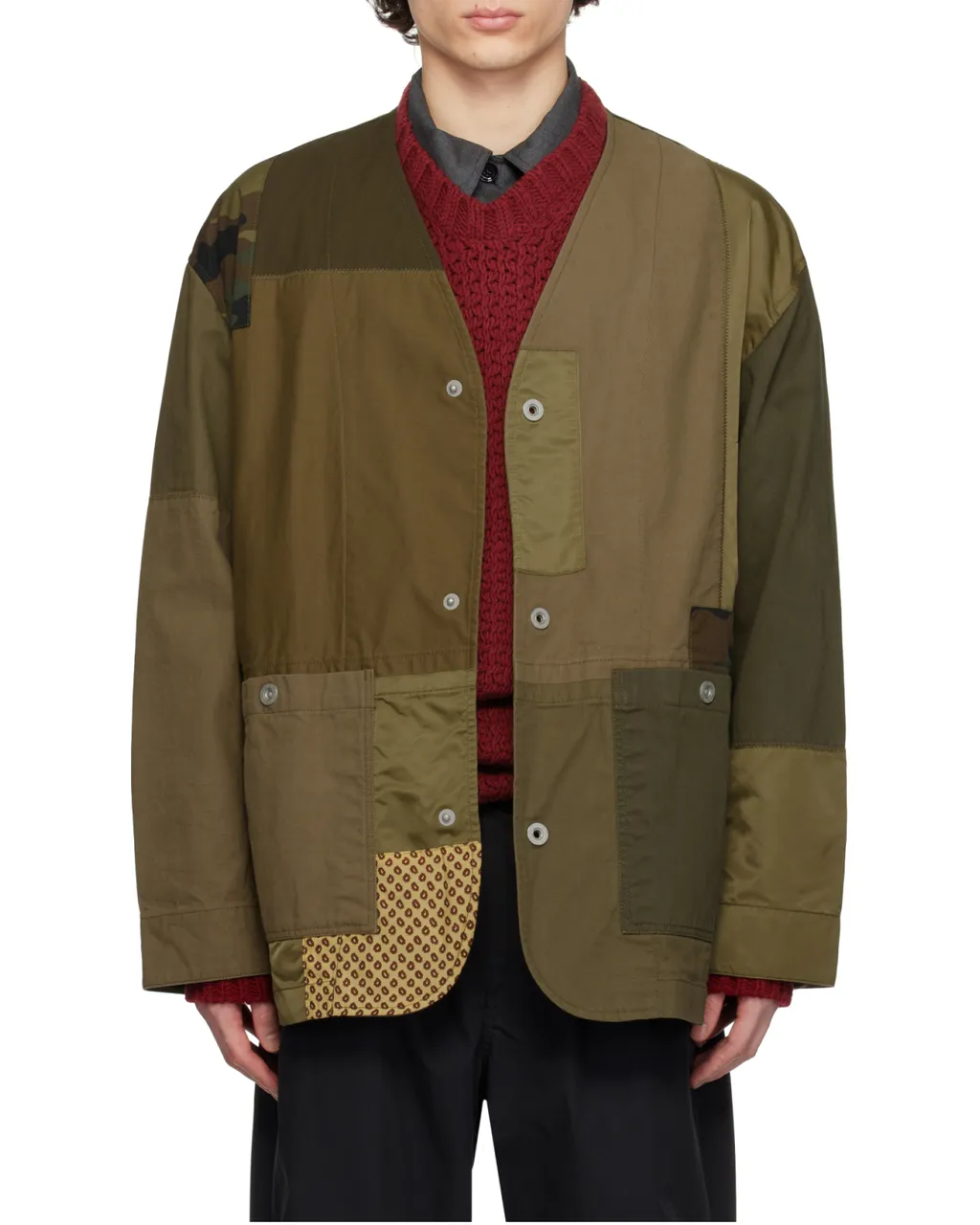 V-Neck Long-Sleeved Casual Jacket