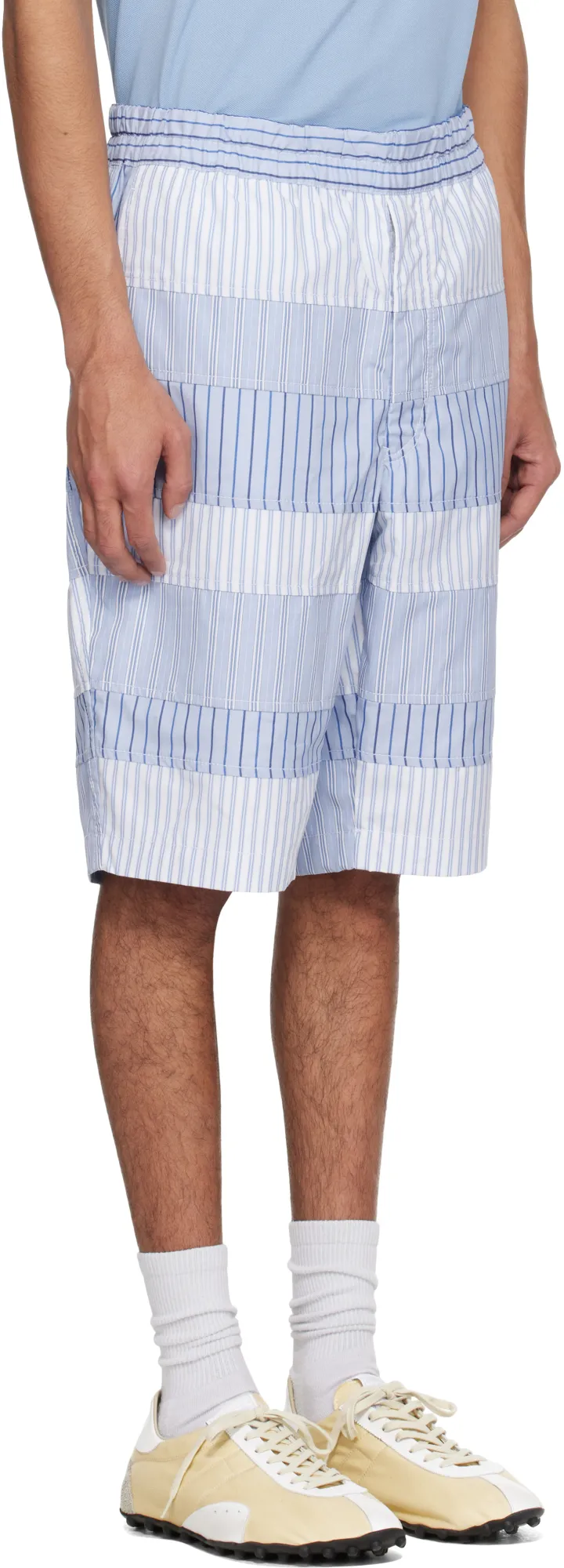 Yarn Dyed Stripe Poplin Shorts