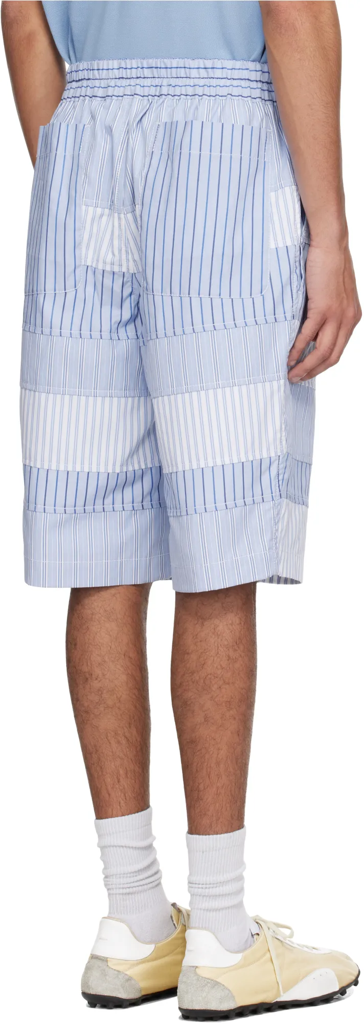 Yarn Dyed Stripe Poplin Shorts